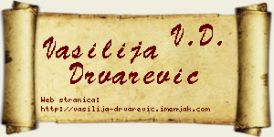 Vasilija Drvarević vizit kartica